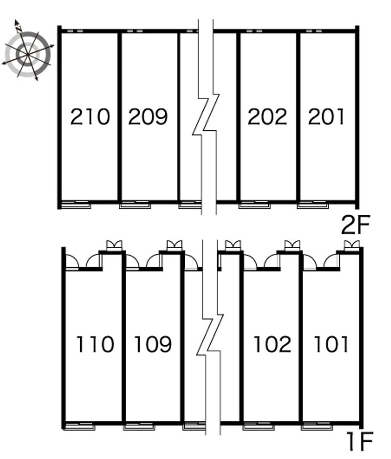 レオネクストエルビエンⅡ 間取配置図