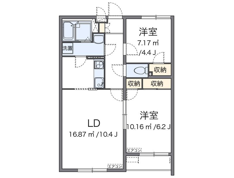 クレイノＳＴＡＲＳ 間取図