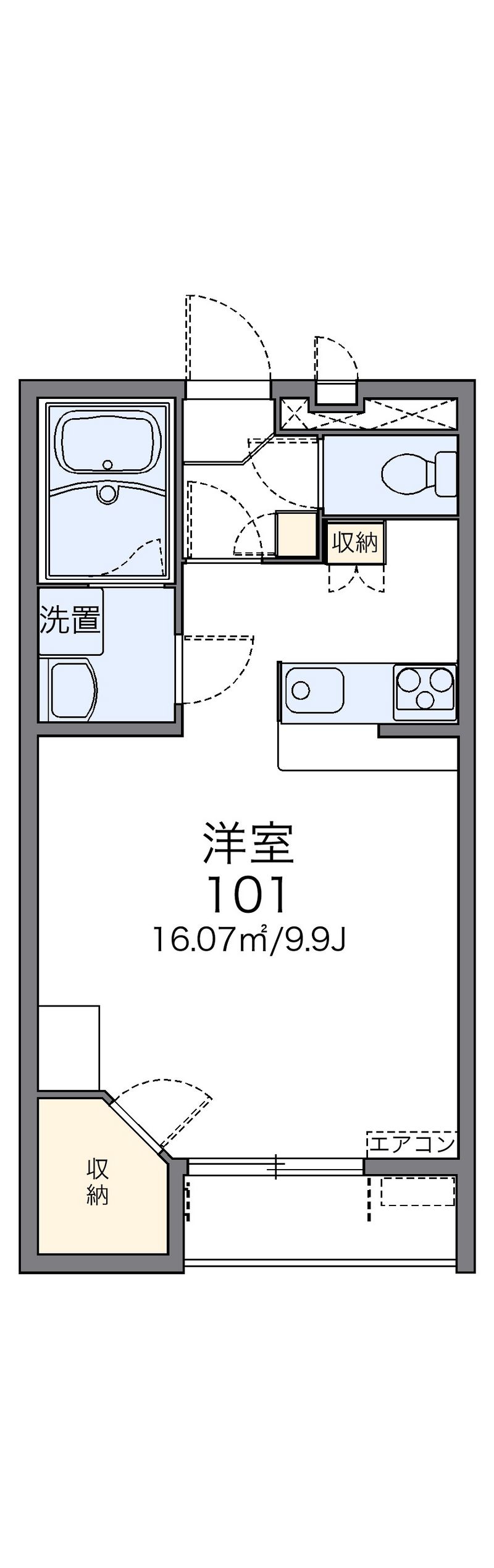 レオパレスハミングライン 間取図