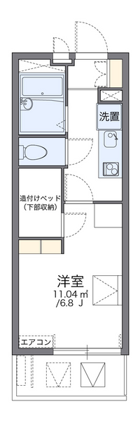 レオパレス片野Ｎ 間取り図