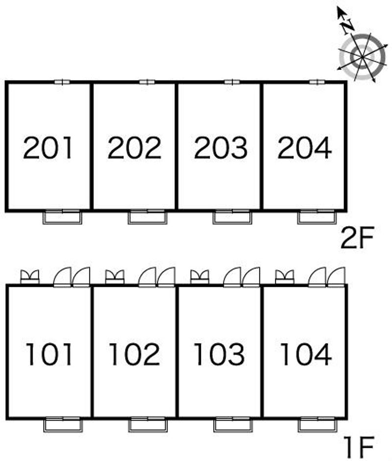 レオパレスかもめ 間取り配置図