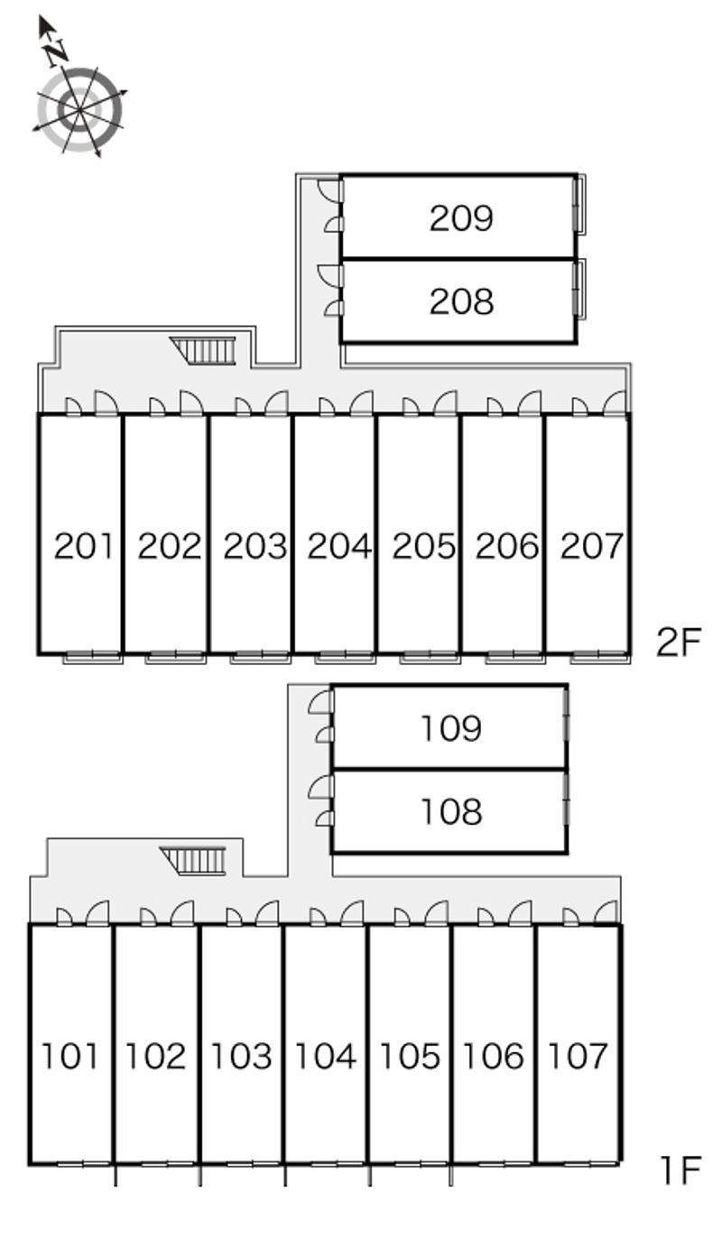レオパレスラッキーハイムＦ 間取り配置図