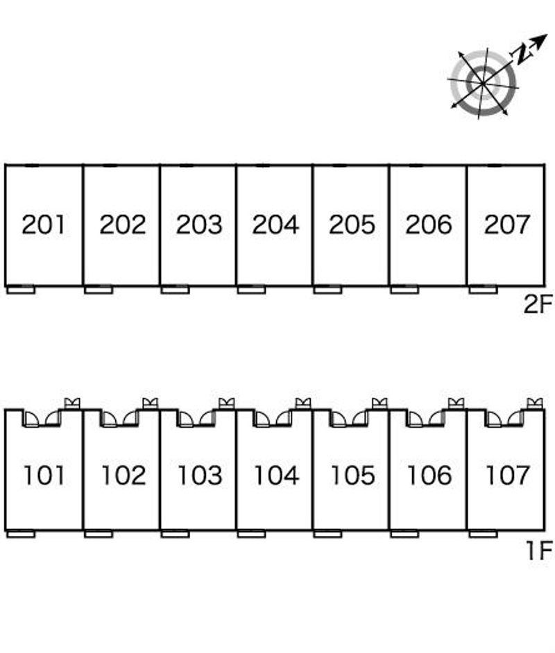 レオパレスＣＯＺＹ　ＣＯＵＲＴ 間取配置図