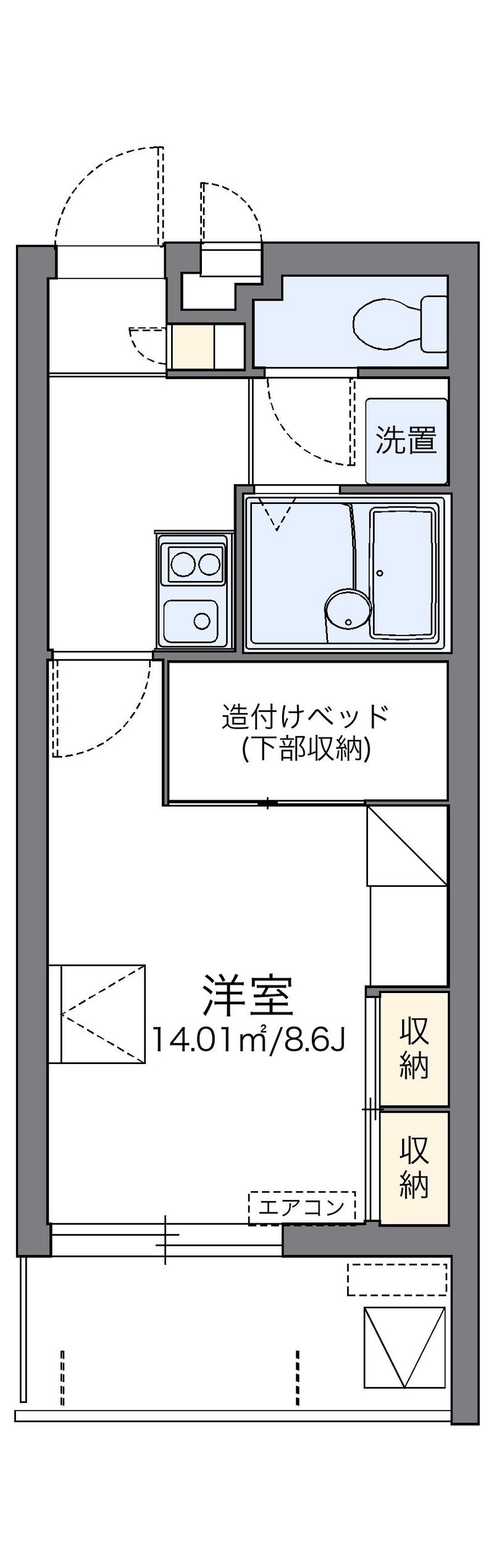 レオパレスウィンドヒル 間取図