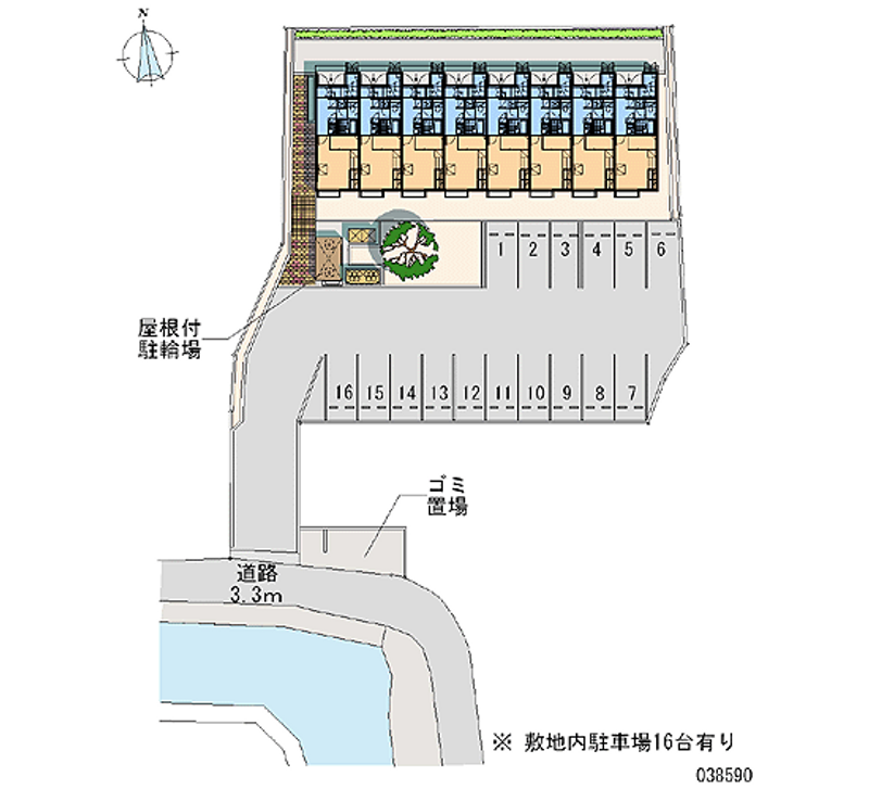 レオパレス山野田 月極駐車場