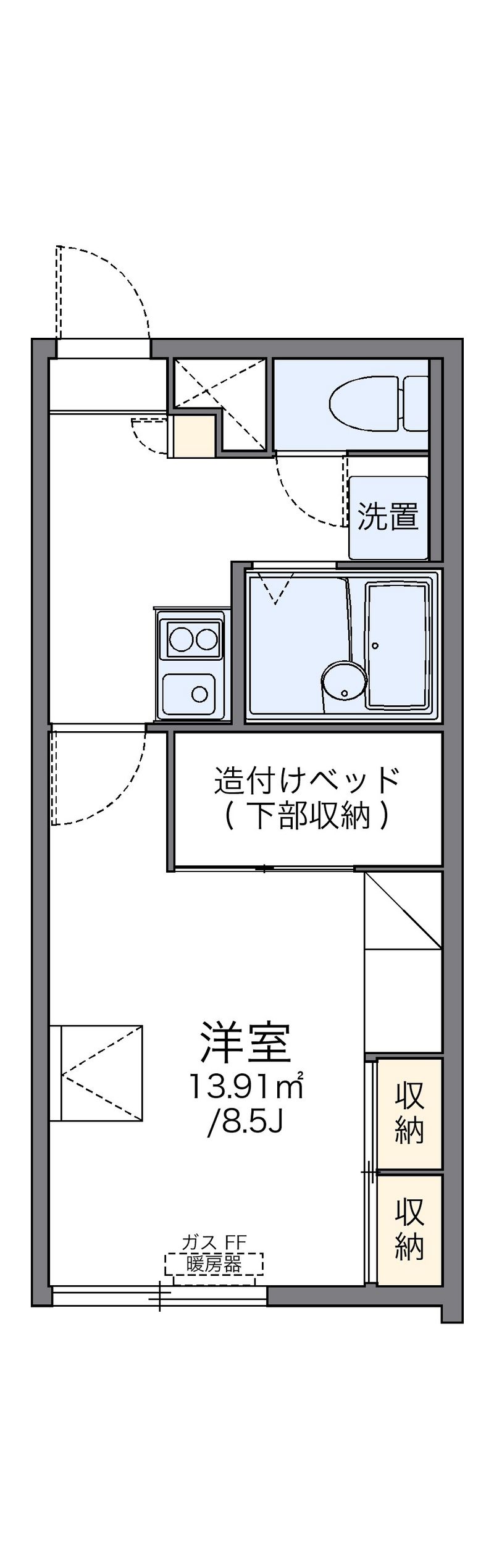 レオパレス大和スカイハイツ 間取図