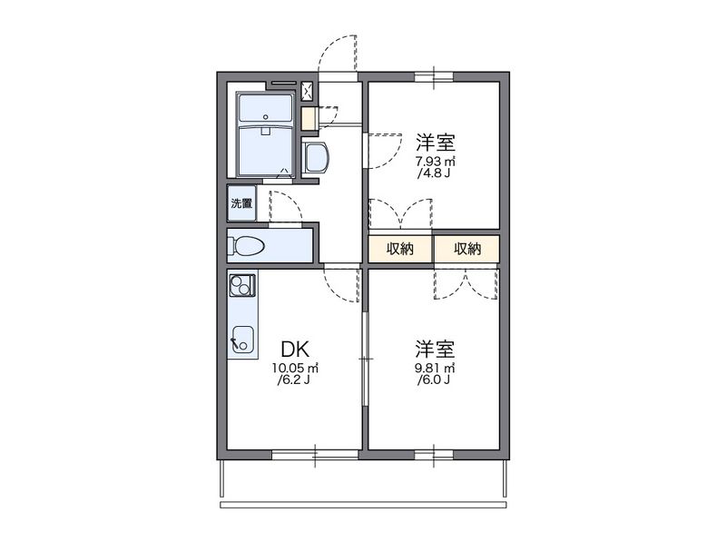 レオパレス祐ノ木 間取り