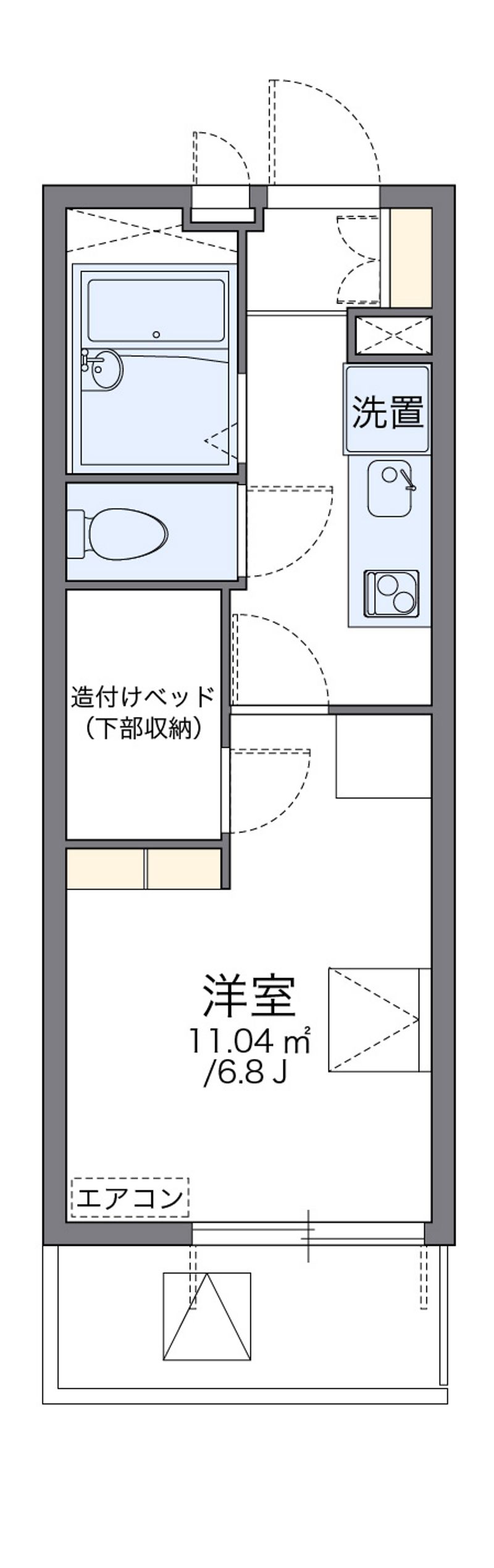 レオパレスプレステージ三津屋Ⅱ 間取図