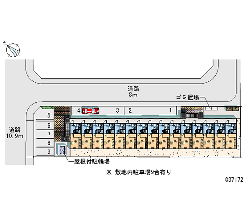 レオパレス赤トンボ 月極駐車場