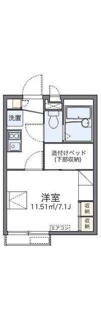 レオパレスマルベリー　Ｋ 間取り図