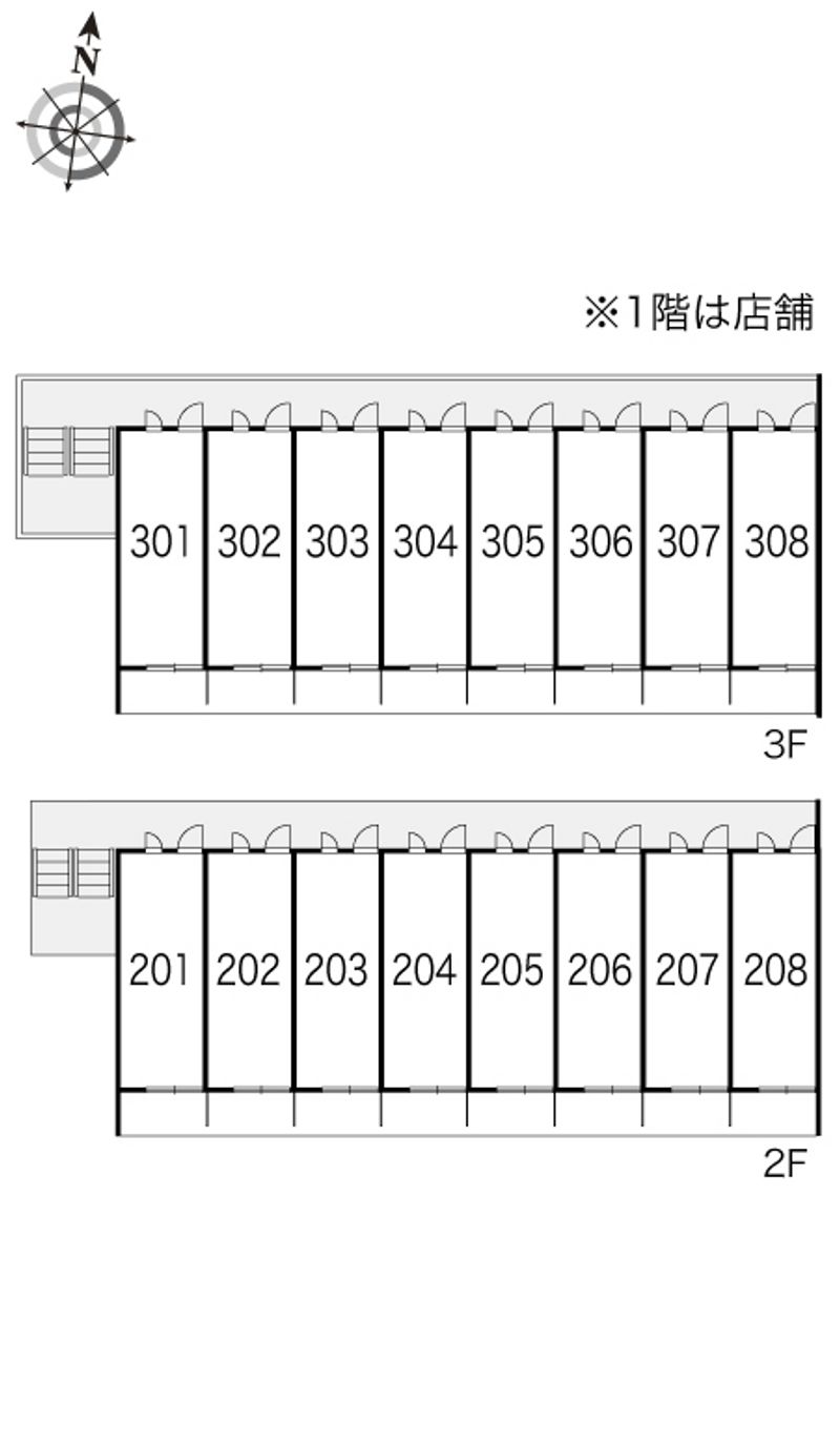 レオパレス上北台 間取配置図