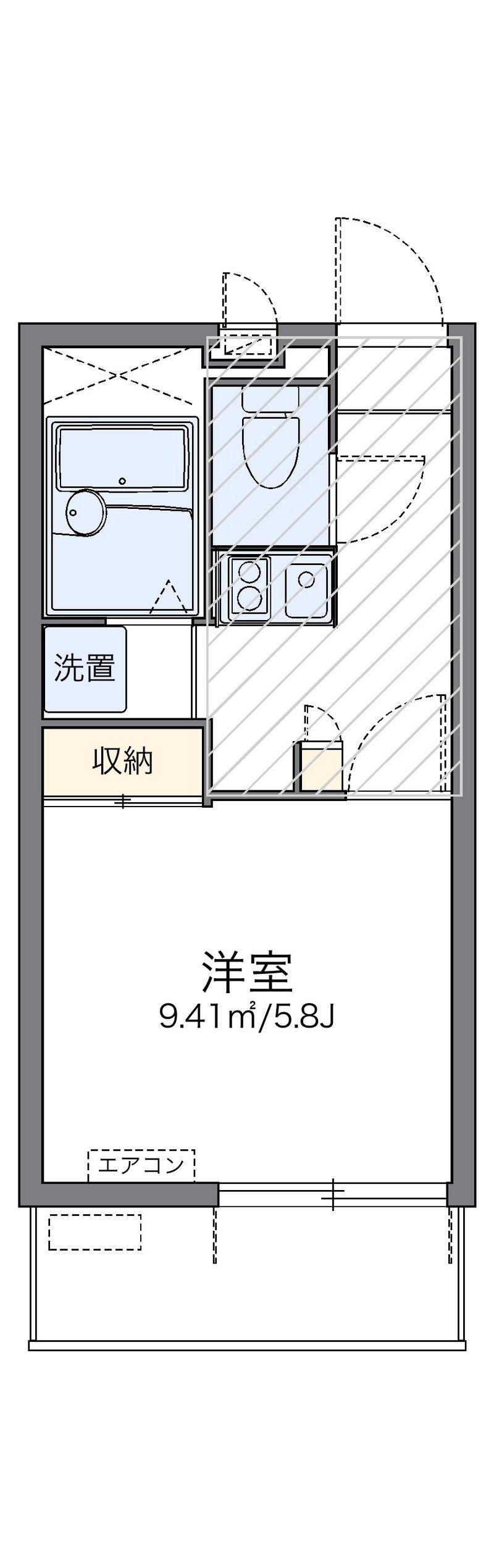 レオパレスＳＮブルーウッド 間取図