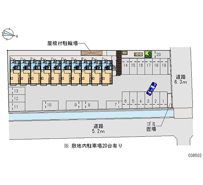 レオパレス弁分 月極駐車場