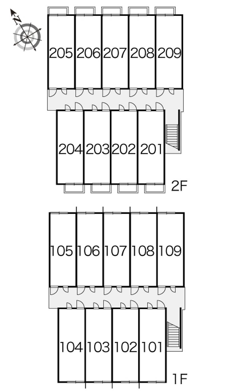 レオパレスロワールⅡ 間取り配置図
