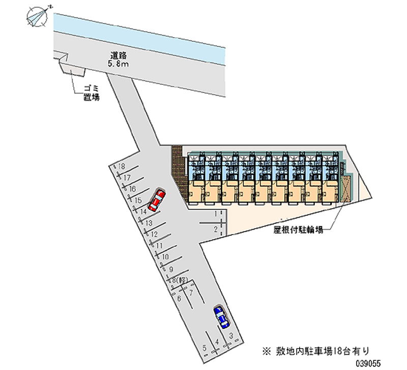 レオパレスあかね 月極駐車場