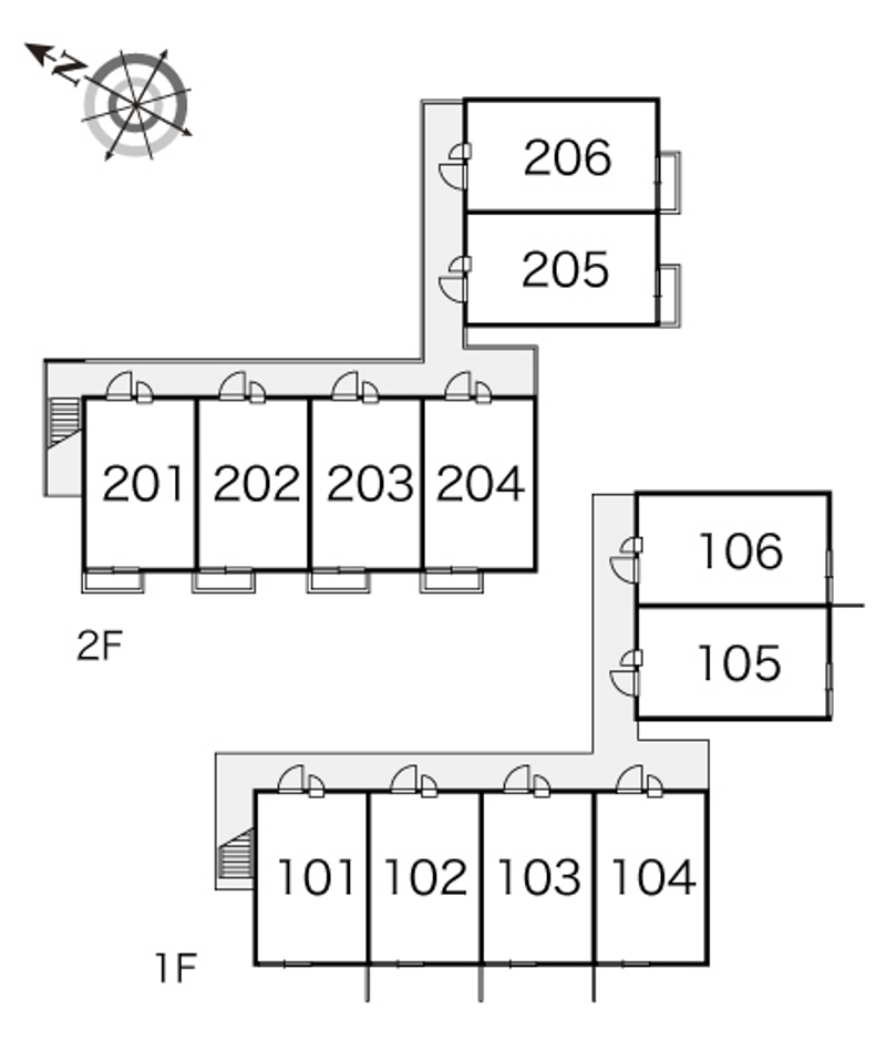 レオパレスＹｏｕ−２ 間取配置図