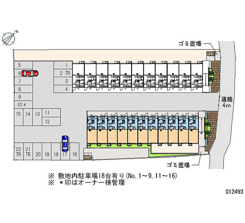 レオパレスグランドゥールＡ 月極駐車場