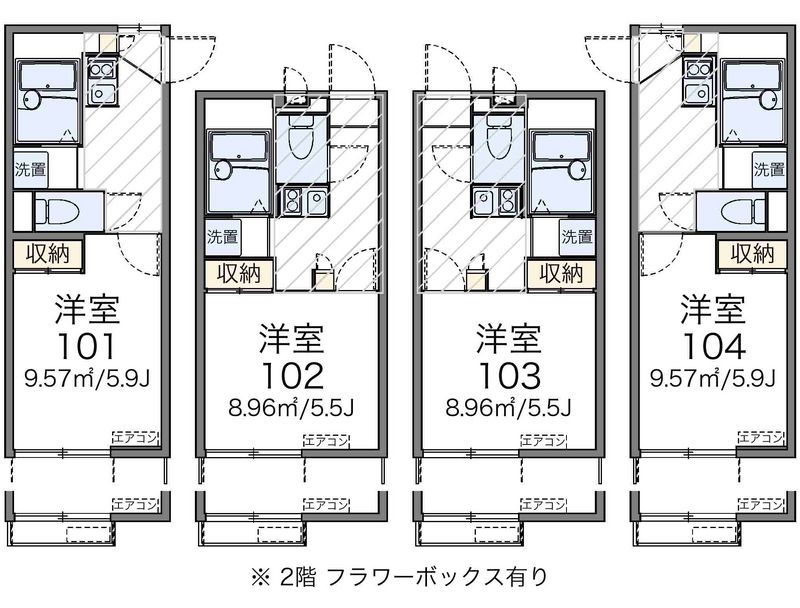 レオパレスカーサ　エルマナーダ 間取図