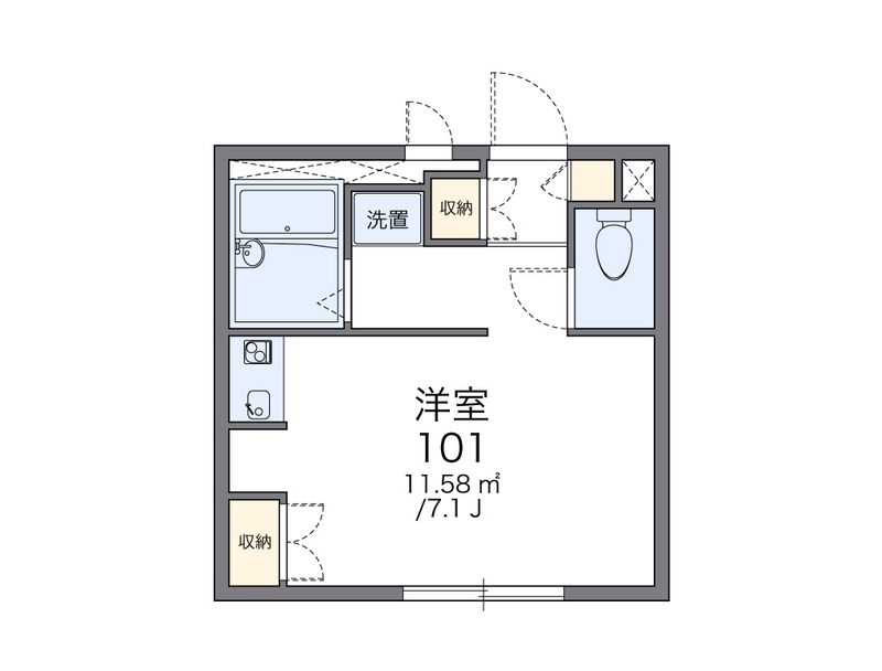 レオパレスジュネス 間取図