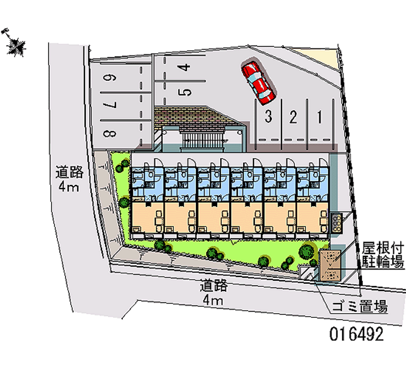 レオパレスカスミ 月極駐車場