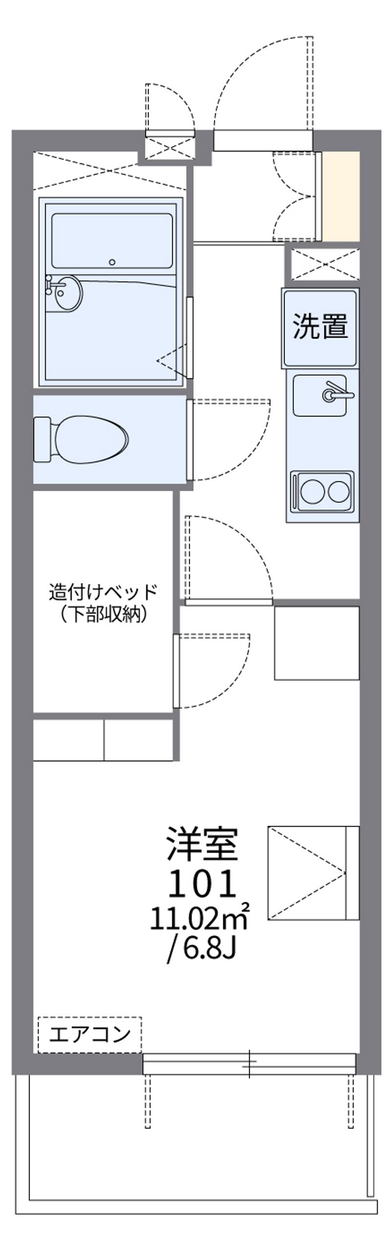レオパレスフラワーヒル熊本 間取図