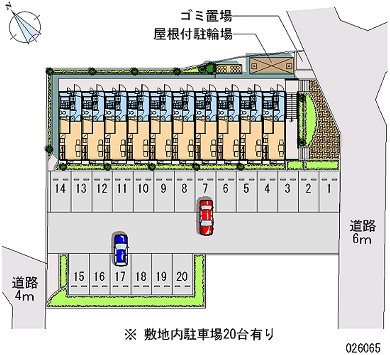 レオパレステンジン 月極駐車場