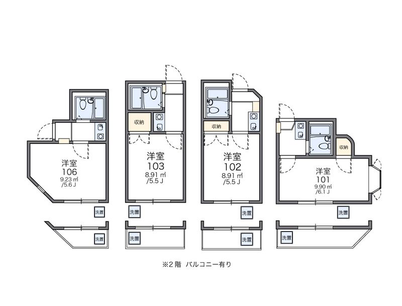 レオパレス蒲田 間取図
