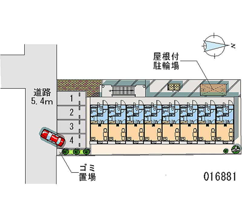 レオパレスアクアフラッツ 月極駐車場