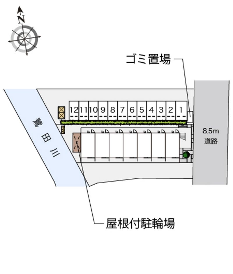 レオパレスドムス筑紫野 配置図