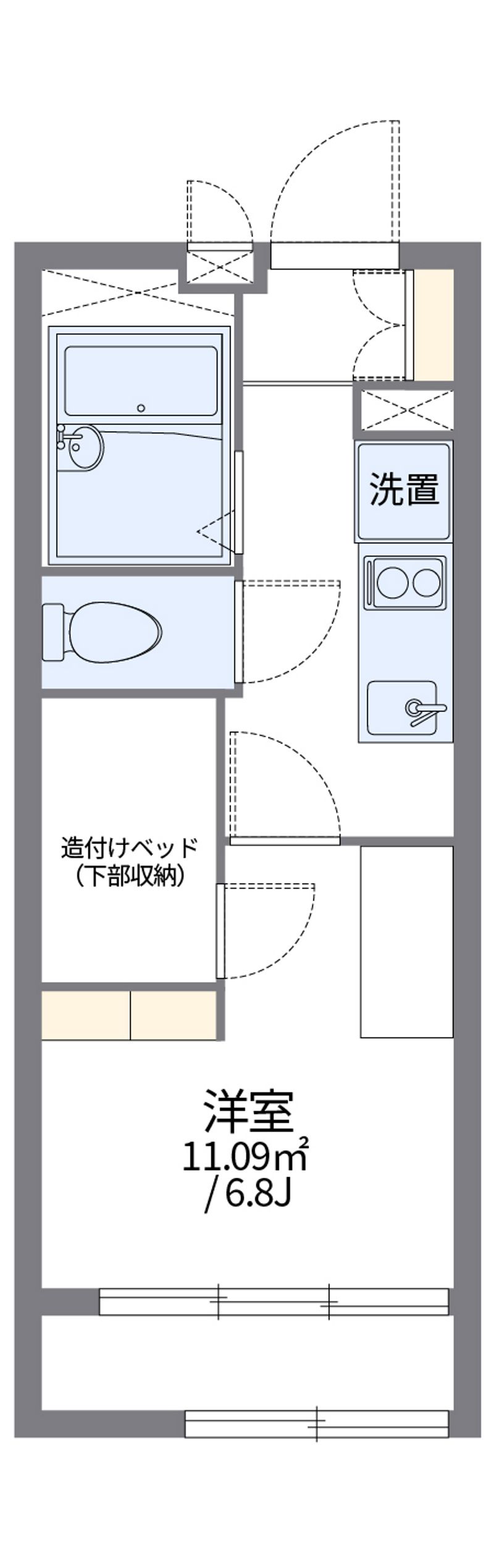 レオパレスウィズユー 間取図