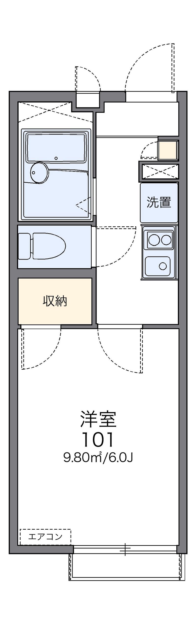 レオパレスルビー 間取図