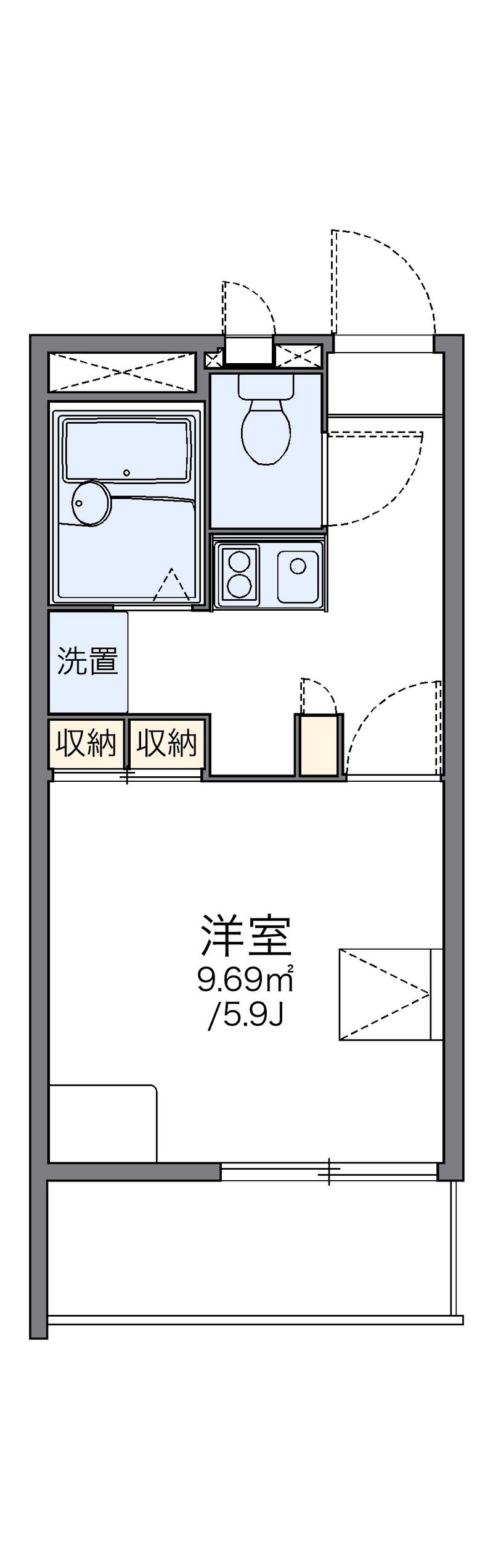 レオパレスサンハイム 間取図