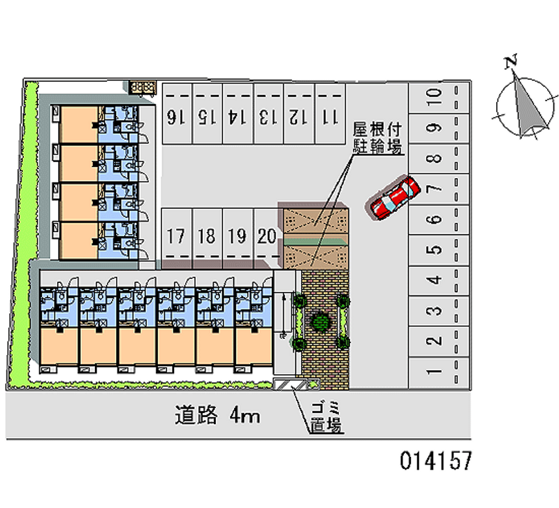 レオパレスメルシー 月極駐車場