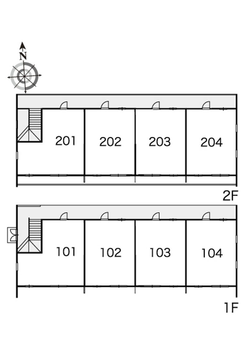 レオパレスはなみずき壱番館 間取り配置図