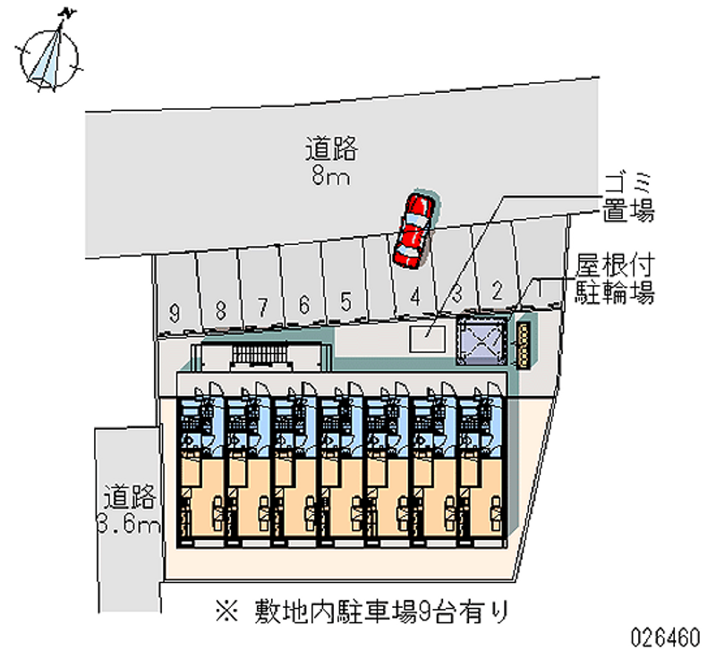 レオパレスヴィラにしむら 月極駐車場