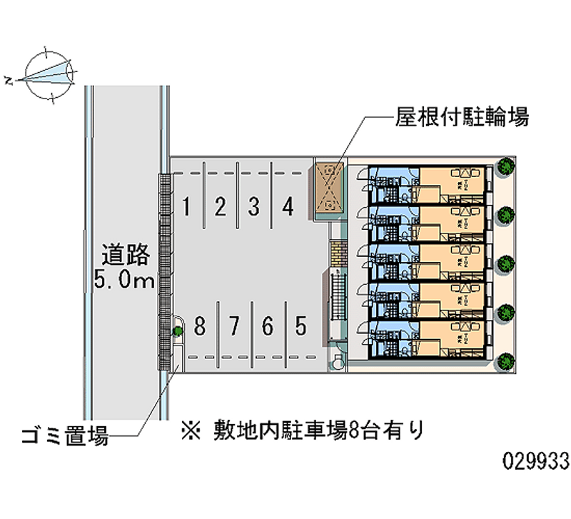 レオパレス華Ⅱ 月極駐車場