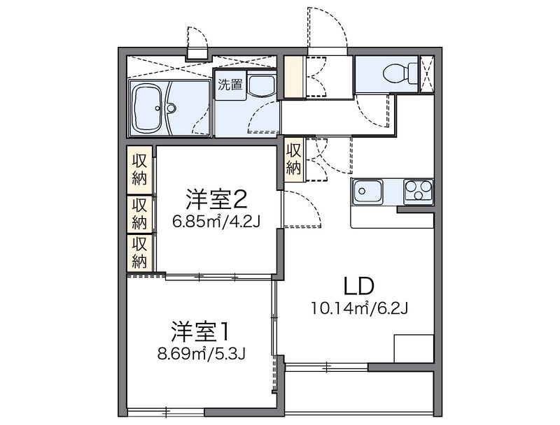 レオパレス旭町 間取図