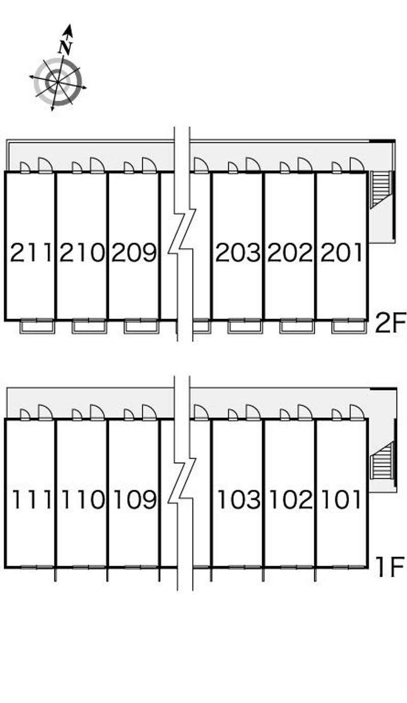 レオパレス本丸Ⅱ 間取配置図