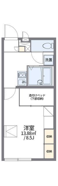 レオパレスリベェール 間取り図