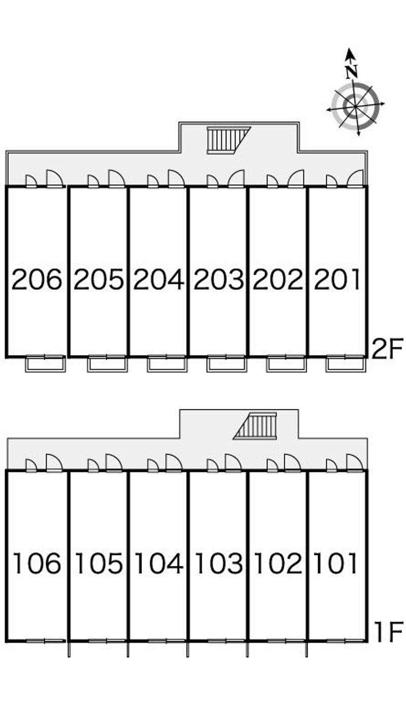 レオパレスミヤビ 間取配置図