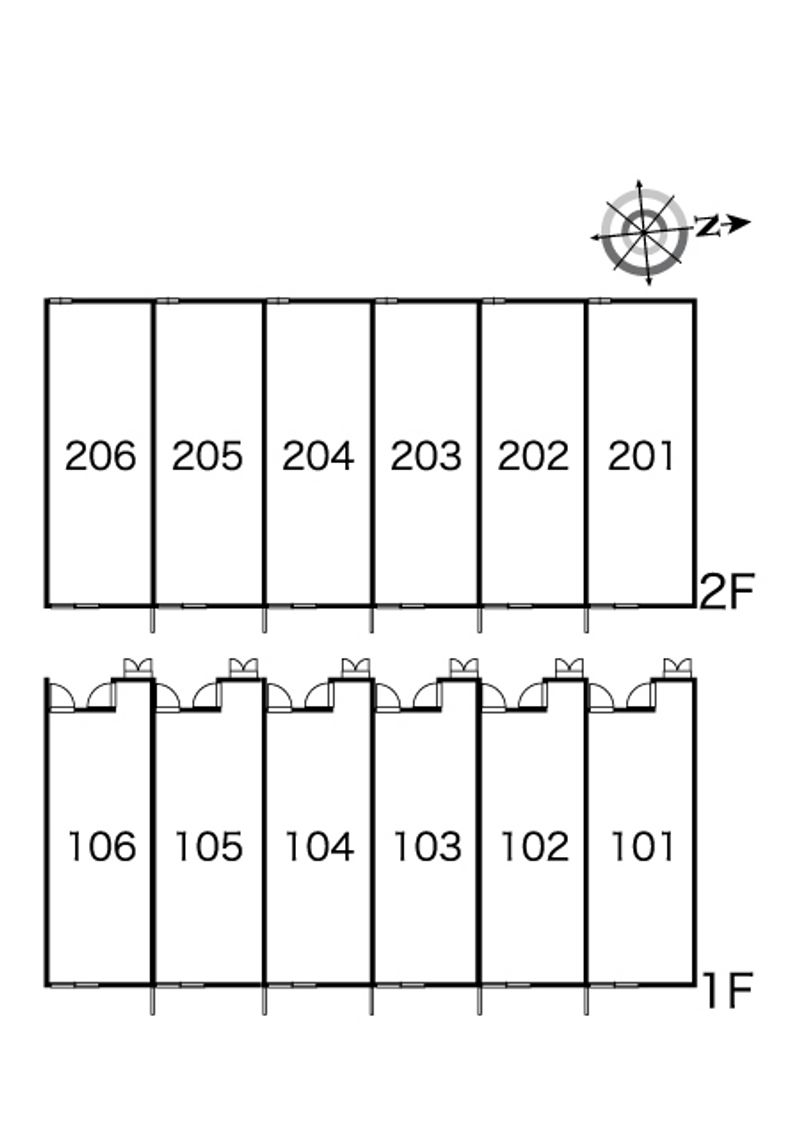 レオパレスアズ−ル 間取配置図