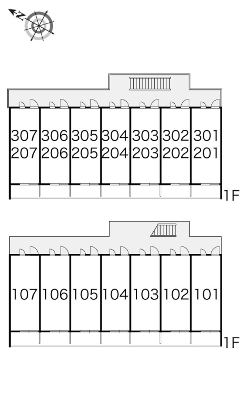 レオパレスルート１楓 間取り配置図