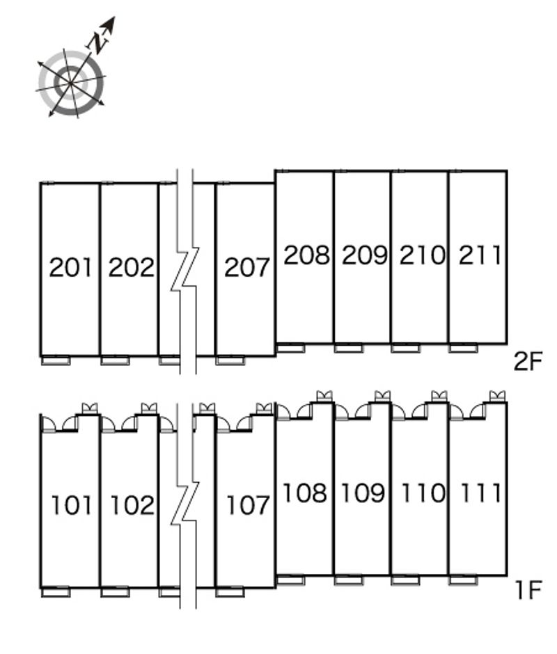 レオパレスヴィラ　クレール 間取配置図