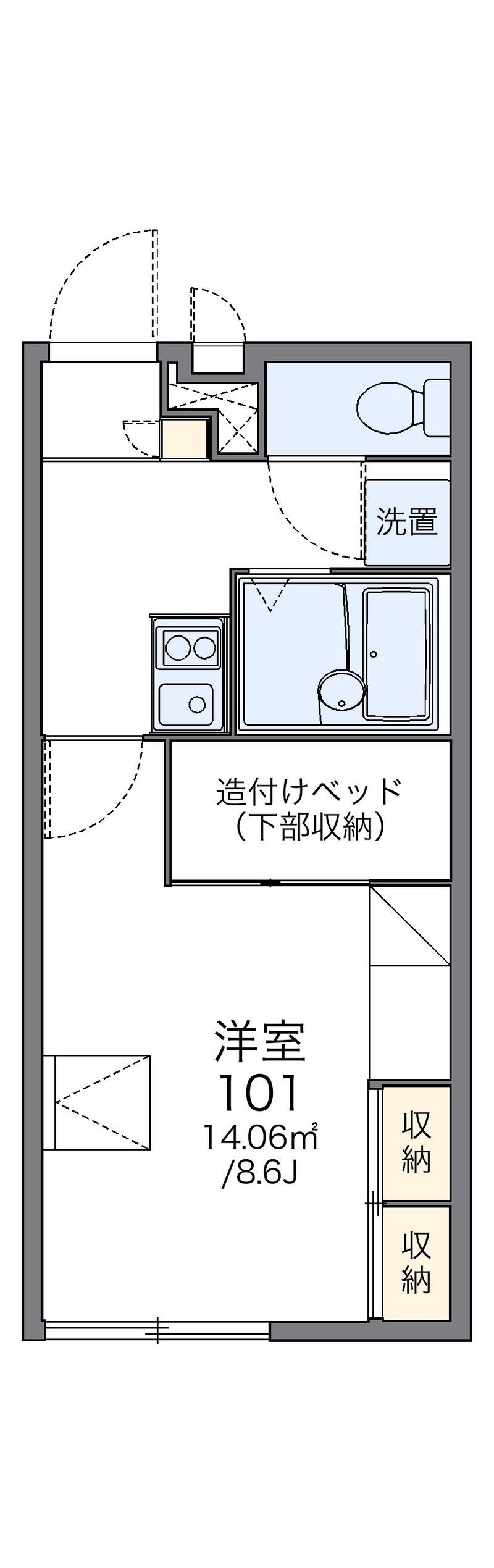 レオパレスサンフラワーⅢ 間取図