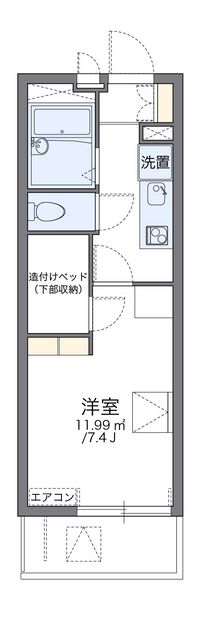 レオパレスリベル中浦和 間取り図