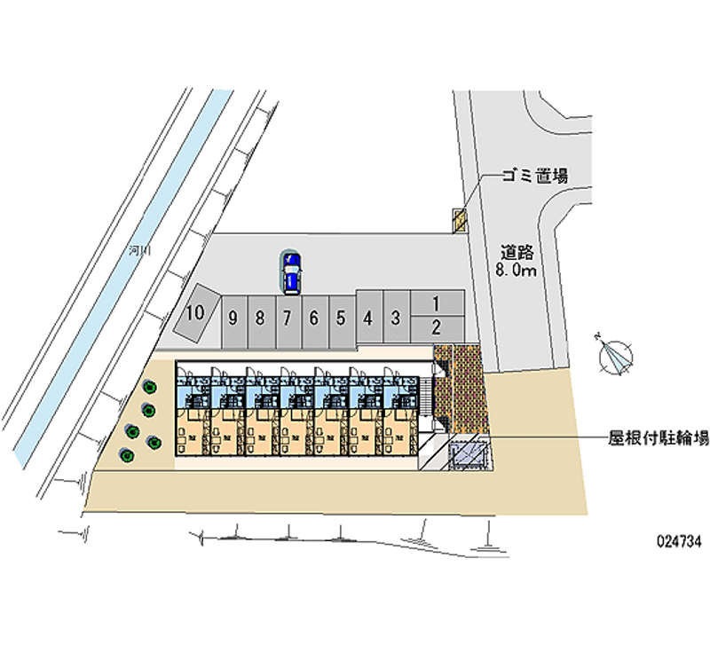 レオパレスヴィラ北野 月極駐車場