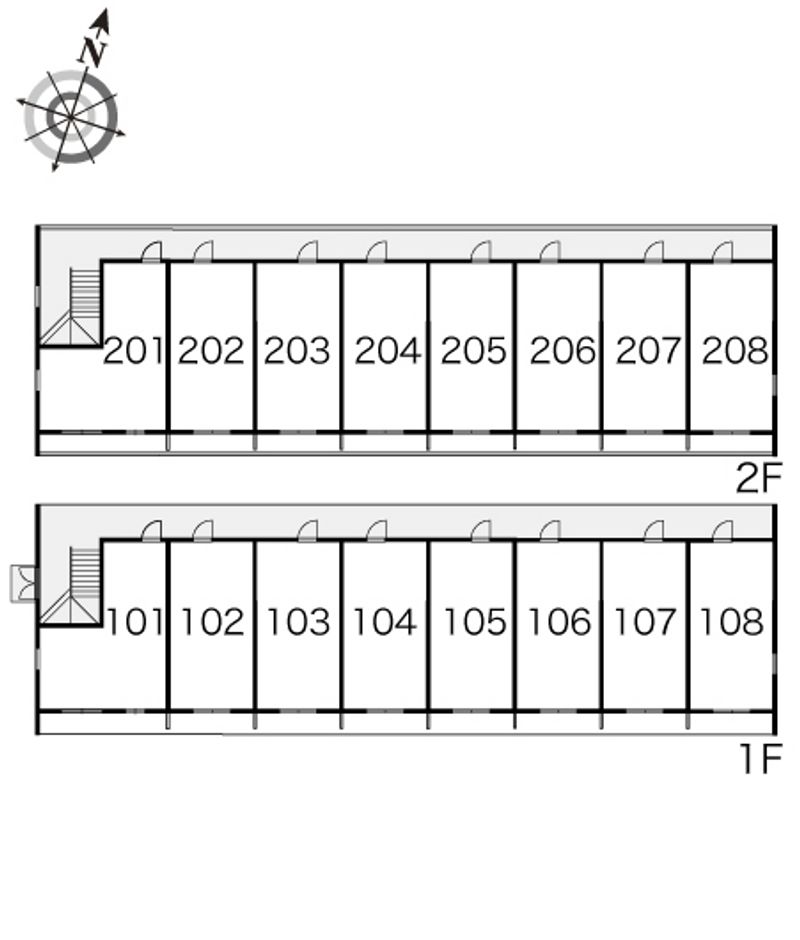 レオパレスアズィールＡ 間取配置図