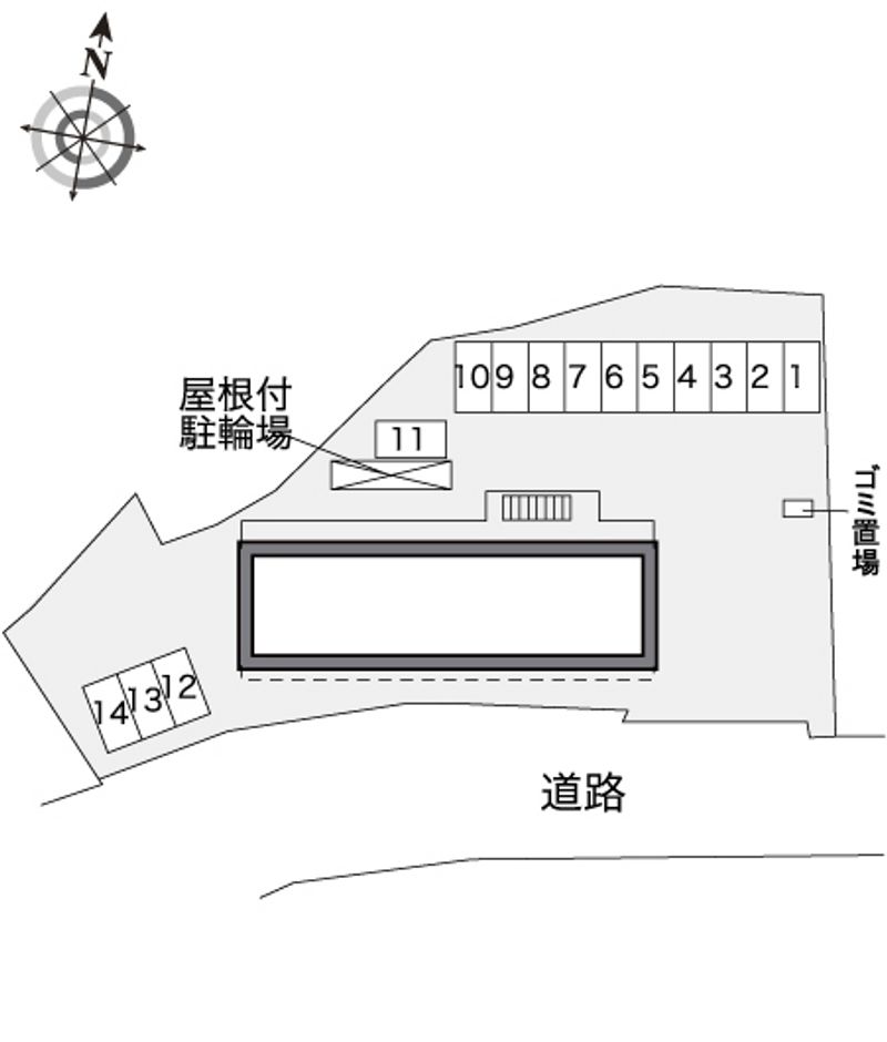 レオパレスメープル北神 配置図