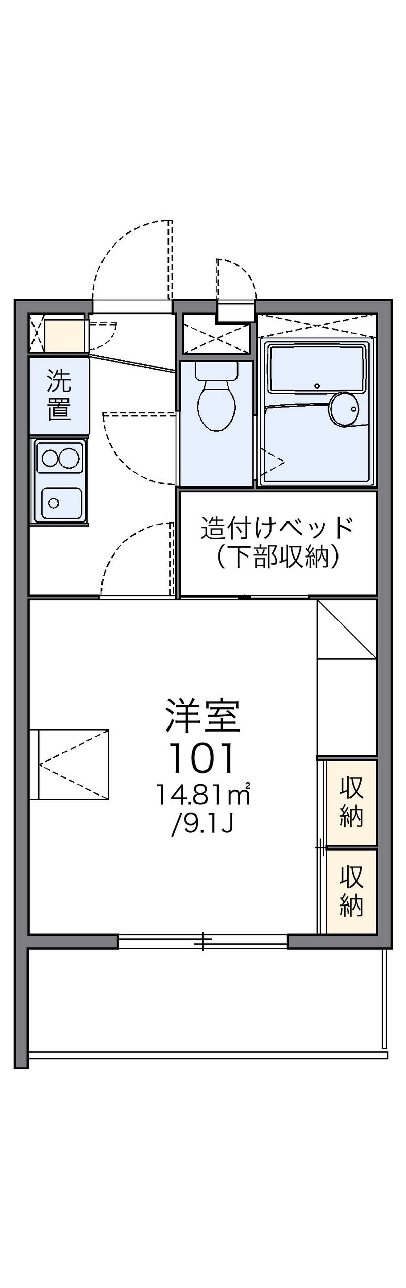レオパレスセジュール弐番館 間取図