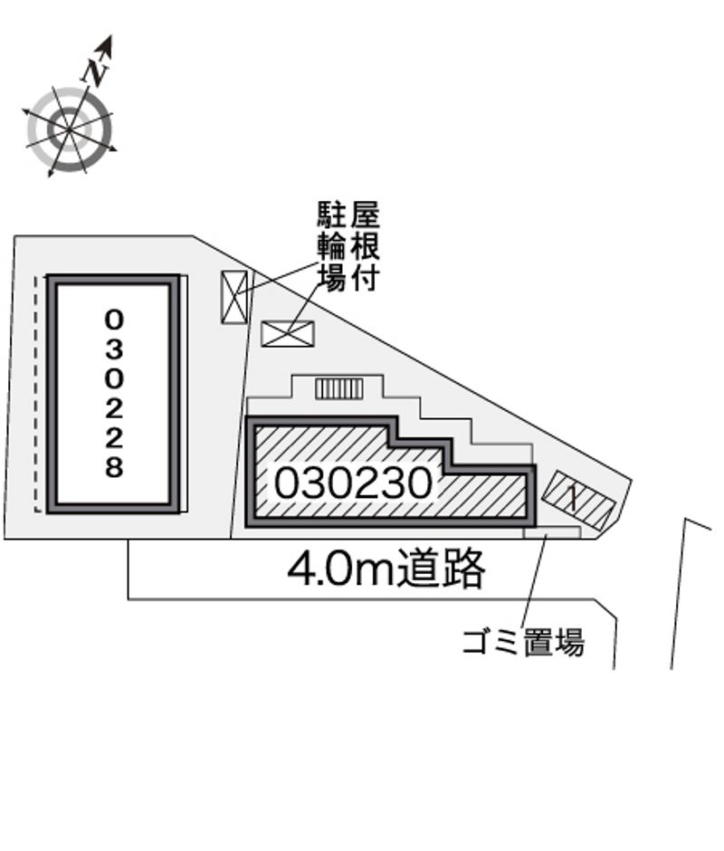 レオパレスシャンテＡ 配置図